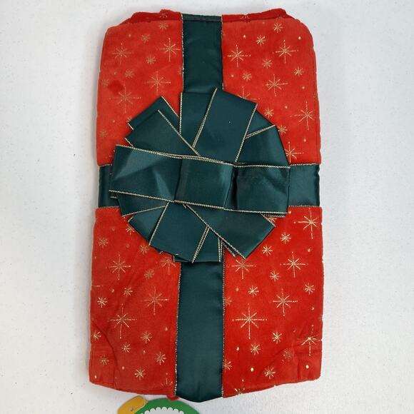 Merry Bright M Medium Dog Cat Costume Christmas Present Holiday Apparel Red Bow - Picture 3 of 7